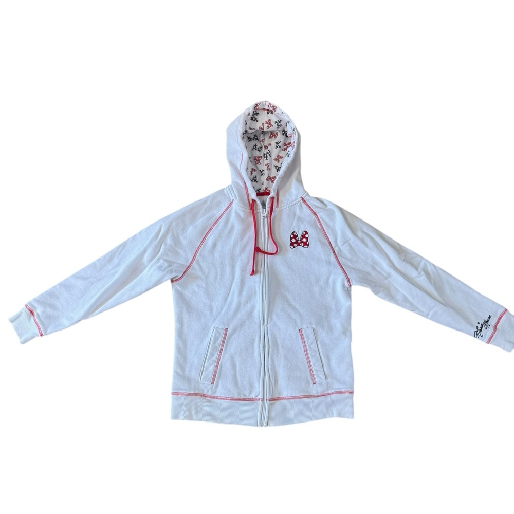 Disney Parks Minnie Mouse Zip Up Sweatshirt Jacket Disneyworld Vacation Size S